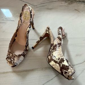 Vince Camuto Halca Snakeprint Heels